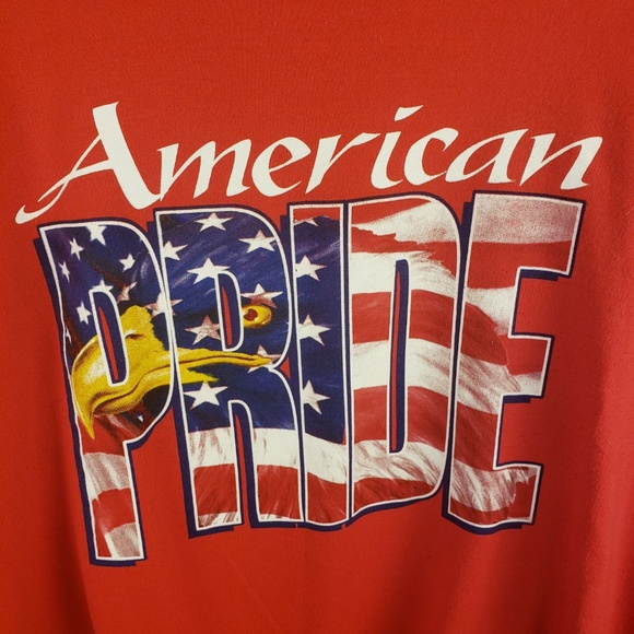 Vintage American Pride Flag Bald Eagle Crew neck - Picture 4 of 5
